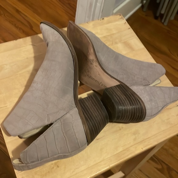 Real Taupe Leather Booties - Picture 6 of 13